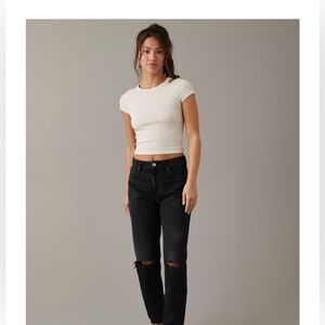 American Eagle Outfitters Black Straight Leg Jeans